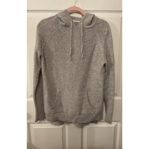 Athleta 100% Cahsmere Knit Hoodie Sweater in Heather Gray, XS - Picture 2 of 8